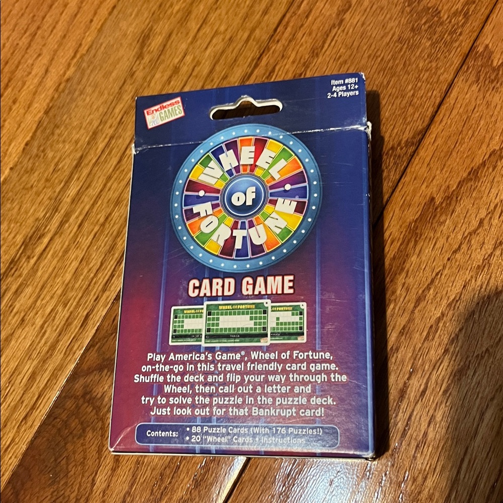 Wheel of Fortune Card Game - Like New! - Picture 3 of 3
